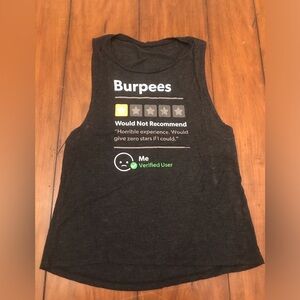 Tank top-CrossFit or functional fitness burpee humor